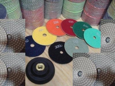Diamond Polishing Pads 3 inch Wet/Dry 25+1 Pieces Set Pad 3mm Thick Granite Concrete