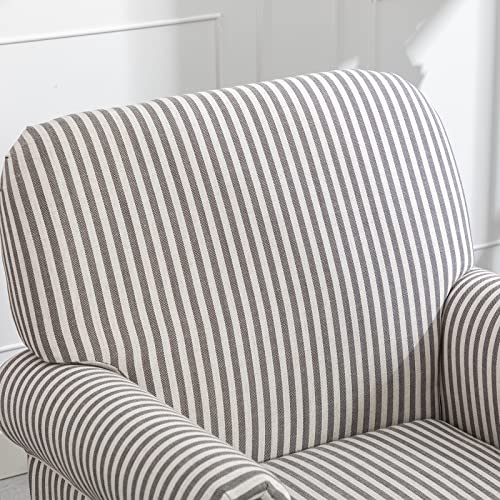 Lazreal Living Room Accent Chairs Linen Fabric Bedroom Single Sofa Chair, Upholstered Reading Arm Chair Mid Century Modern Couch With Wooden Legs For Waiting Room/Club/Dorm, Linen Black #TOP3