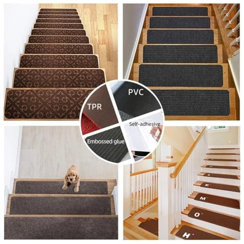 Peldaños de escalera autoadhesivos para proteger a niños y mascotas en el hogar familiar 3
