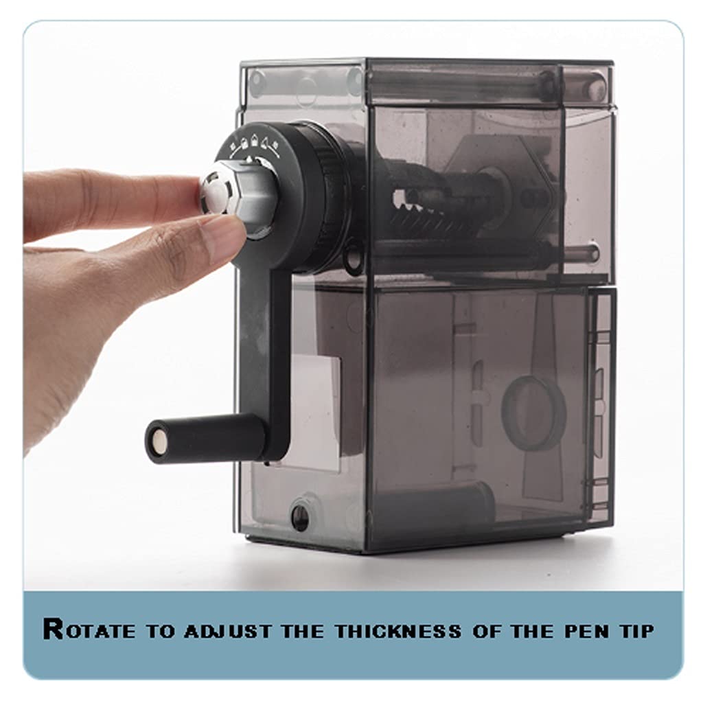 Taille-crayon Manuel Pencilsharpener Simple Transparent Sharpener suitablefor No.2pencil Childrenandadults grande capacité réglable Nib Pencil Sharpener (Color : A)