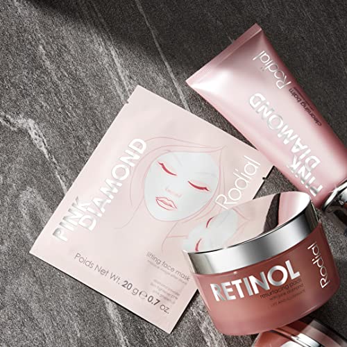 Rodial Pink Diamond Lifting Face Sheet Mask (1 Sachet), Diamond Powder, Vitamine C, Skin Tightener ST - Image 3