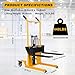 Legines Foldable Hydraulic Material Lift Truck Carrier Manual Lift Stacker Forklift 450 lbs Capacity 36