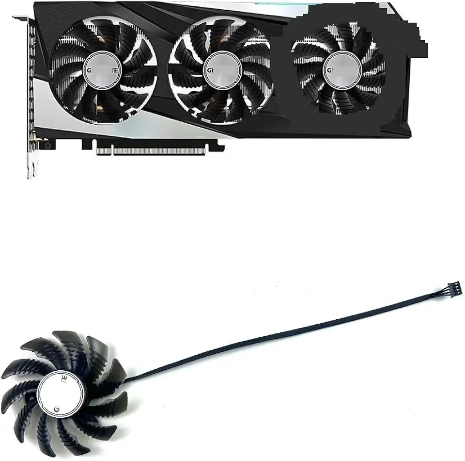 Laptop Parts 78mm T128010SU RTX3060 3060Ti Graphics Fan for GIGABYTE for GeForce RTX 3060 Ti Vision OC 3X for WINDFORCE Video Card(C)
