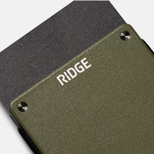The Ridge Wallet For Men - LITE - The Minimalist Wallet, Smaller - Holds up to 8 Cards, RFID Protection, Sleek, Compact and Lightweight Card Holder - Matte Olive2