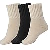 BomKinta – Calcetines para botas para mujer, calcetines de invierno unicolor, gruesos y cálidos, calcetines acogedores para regalo de Navidad