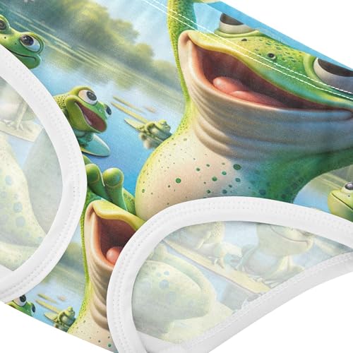 Funny Frogs Green Toddler Girls Underwear 2t Cotton Girl Panties Cute Florals Briefs Undies Kids4