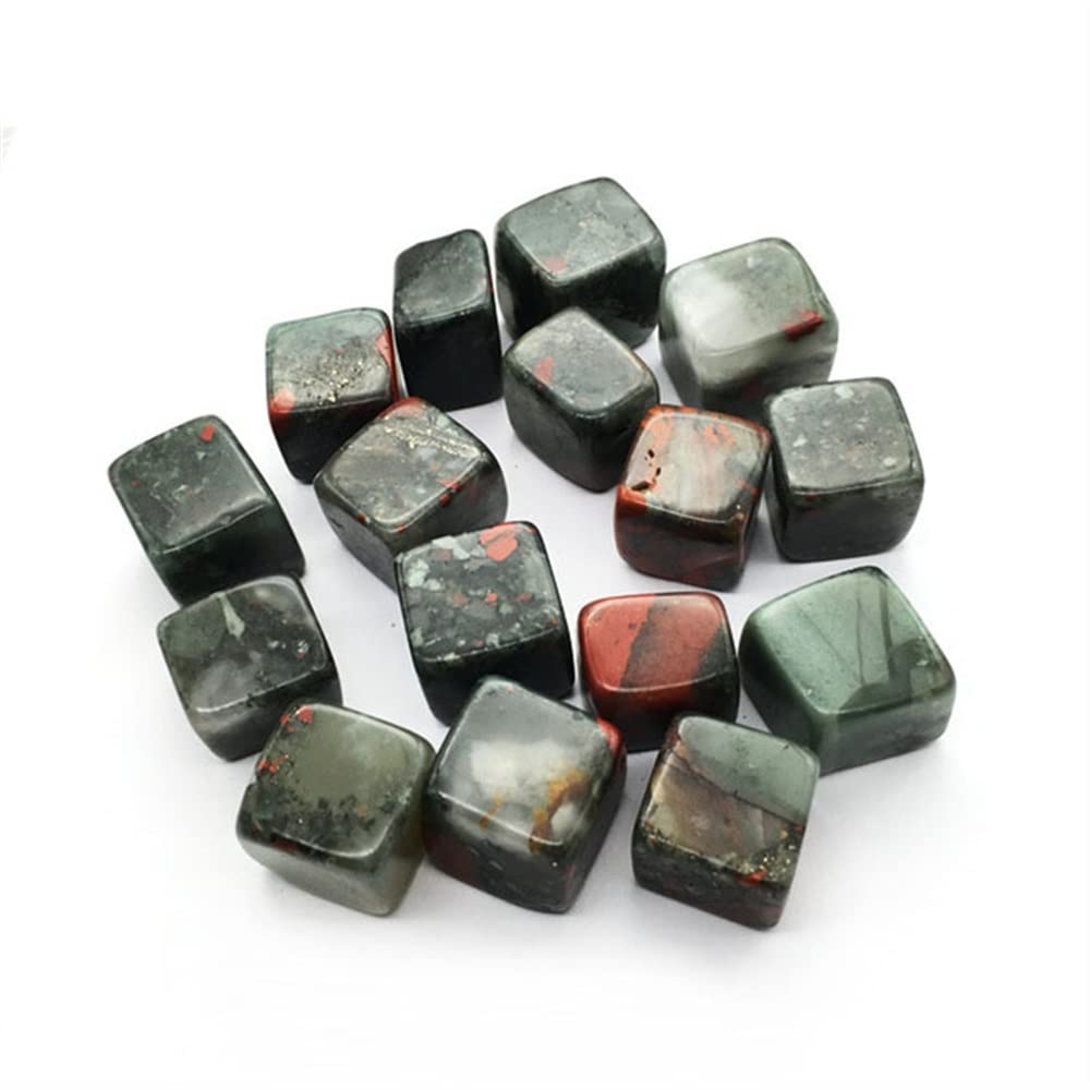Raumdekoration Natürliche Magie, natürlicher Edelstein, Kristallsteine, Blutstein, Würfel, Trommelstein als Geschenk (Color : 100g, Size : 200g)