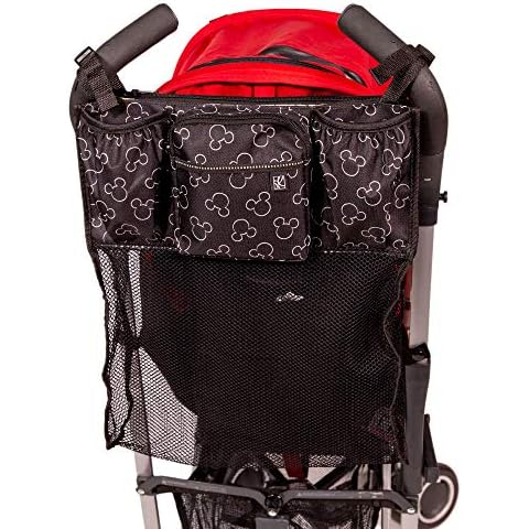 Disney Baby by J.L. Childress Cups 'N Cargo Universal Stroller Organizer & Accessory, Mickey Black Cover