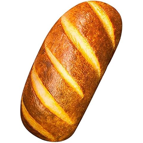 Suneast Funny 3D Simulation Bread Shape Pillow Soft Lumbar Back Cushion Plush Stuffed Toy Food Throw Pillow for Home Sofa Decor Gift - 60cm Cover