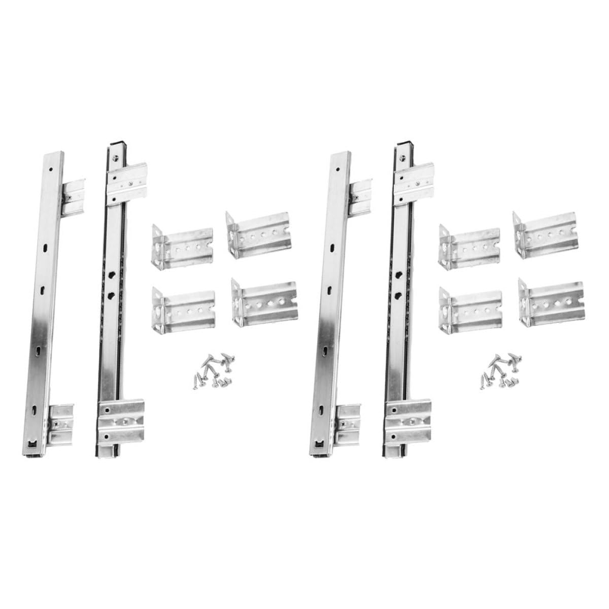 Jvnalwnkv One Color Cabinet Drawer Slide Rail，Stainless Steel Rail, 2 Pairs White Keyboard Slides 27Mm Wide Furniture Track With Smooth Extension