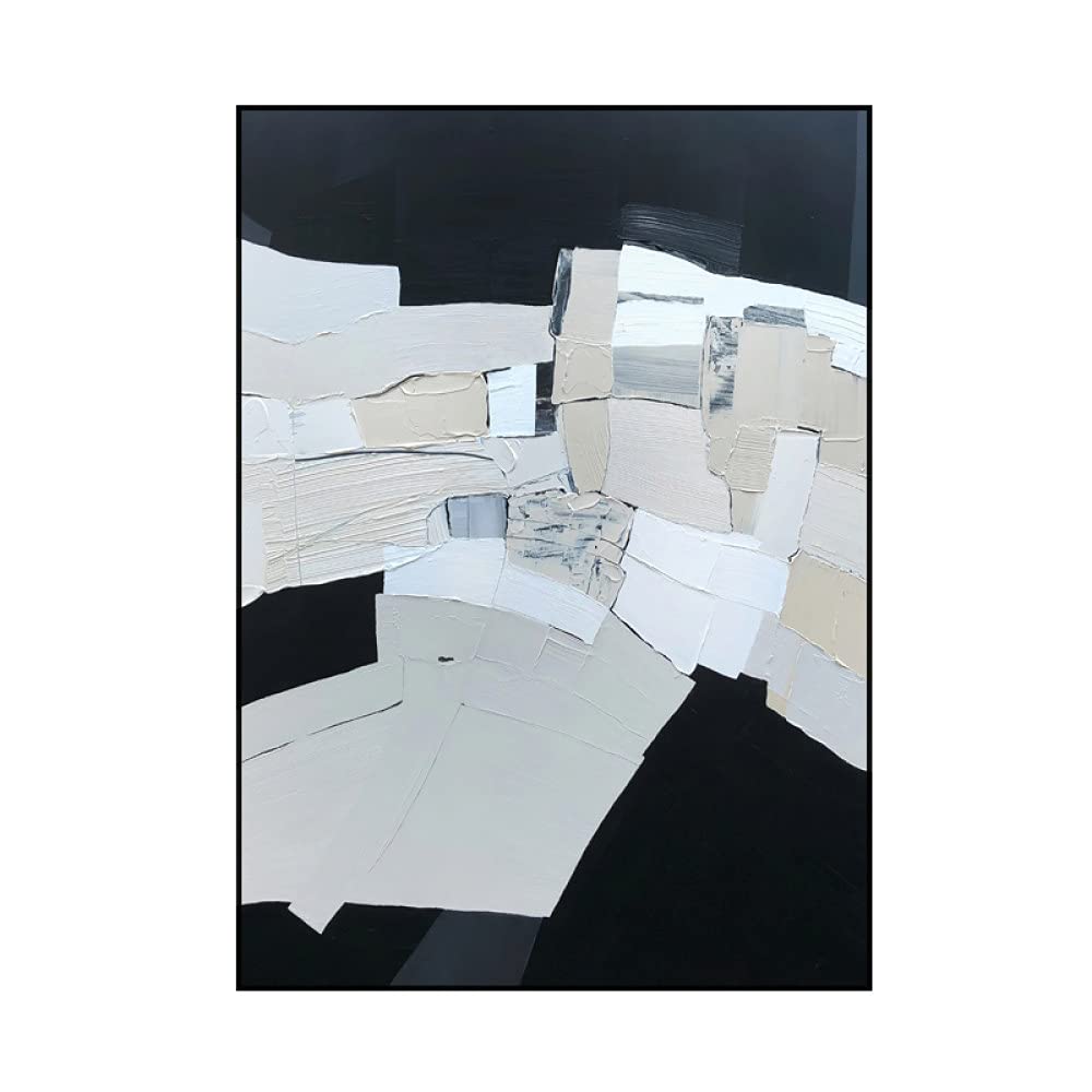 Cuadros Modernos Al Oleo,Creativo, Simple, Gris, Blanco, Espátula, Textura, Vertical, Grande, Pinturas Al Óleo, Arte, Arte Abstracto Moderno, Lienzo, Arte De Pared, Pinturas, Sala De Estar, Dormit