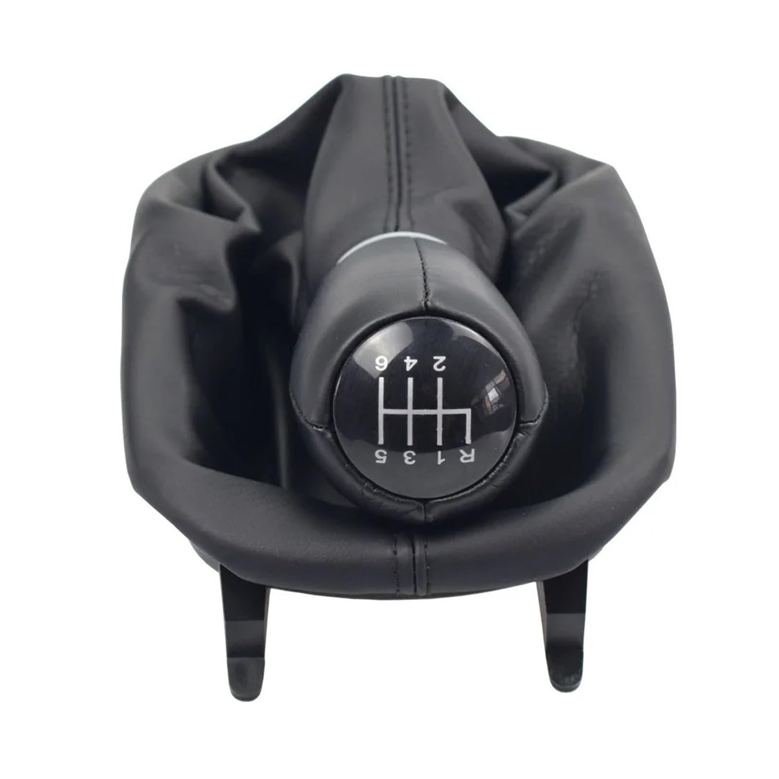 Lvgvzttgkm 6 Speed Knob With Boot Gear Shift Knob Manual 5-Speed / 6-Speed For Seat Leon 1 Mk1 For Toledo Ii Mk2 1998-2005 Abs/Leather Black Stylish Gear Shifter 1Pc