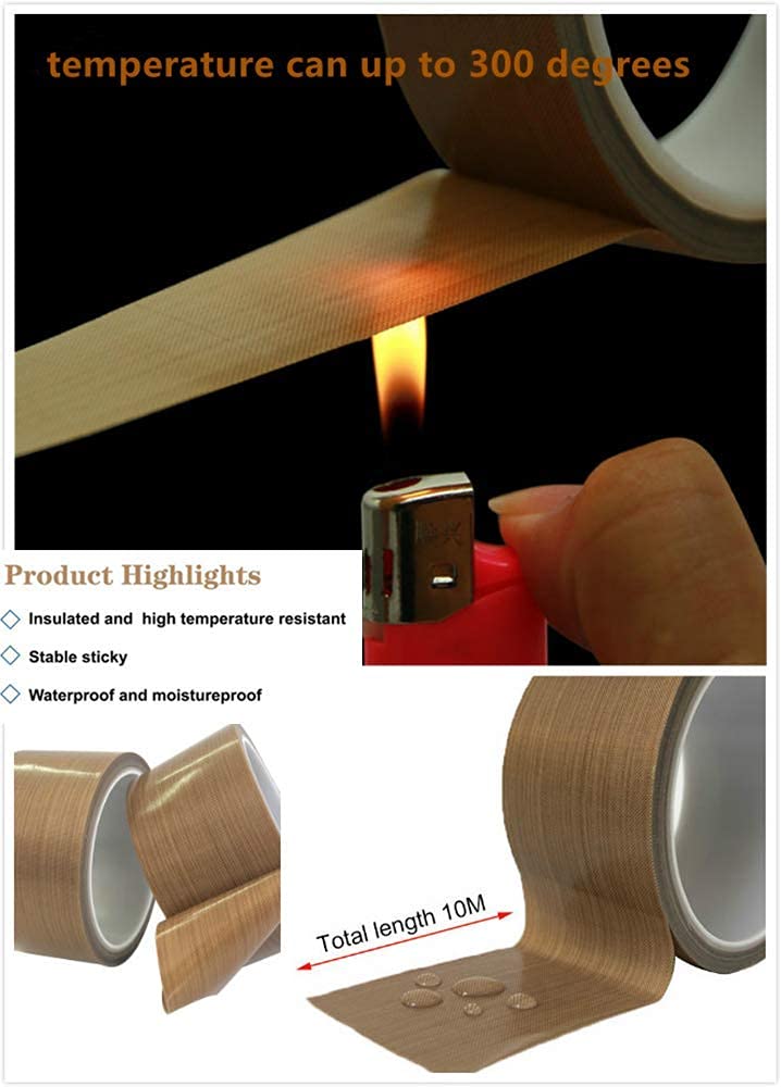 ELAYARD Vakuumierband Hochtemperatur - Teflonband 1000cm X 1cm