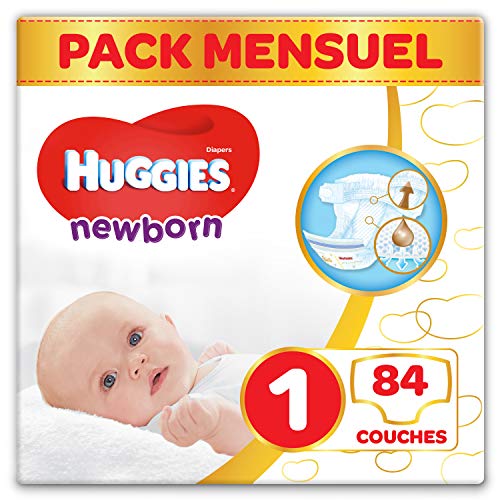  Huggies, Couches bébé Taille 1 (2-5 kg), 84 co...