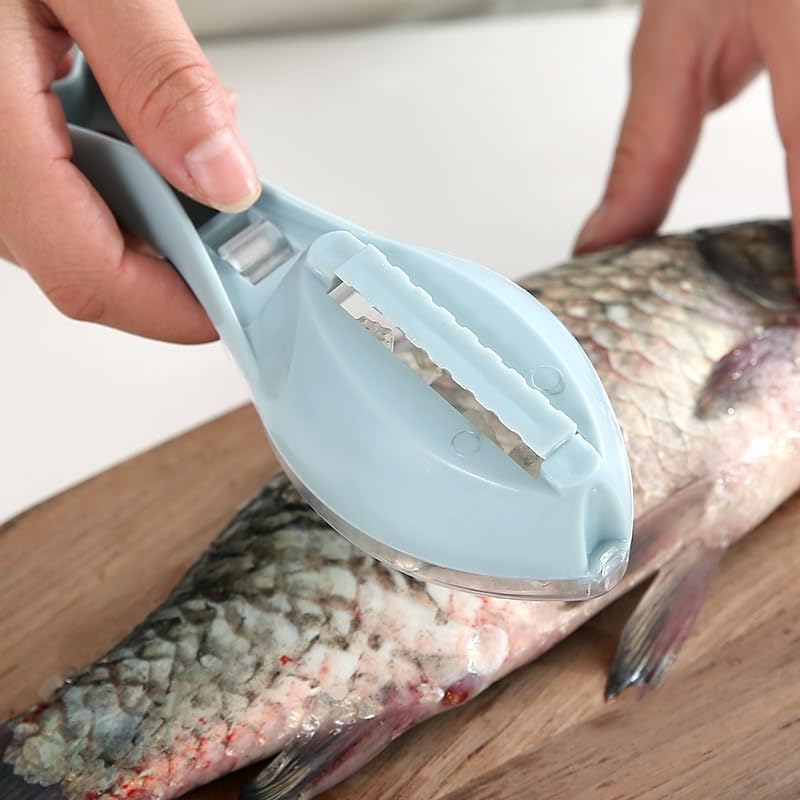 DeepCrush Fish Scale Planer Scraping Fish Scale Artifact Manual with Cover Fish Scale Planer Household Fish Scale Knife to Fight Fish Scale Kill Fish Do Not