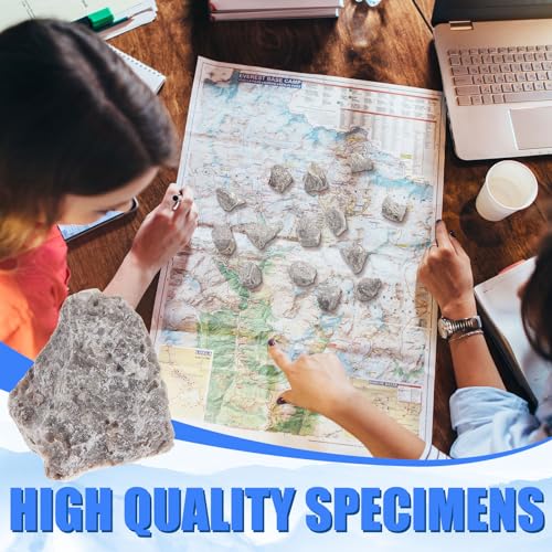 Image of Tandefio 24 Pack Oolitic Limestone 1 inch Limestone Rock Sedimentary Rock Specimens for Aquarium Experiment Back to School Science Classrooms Class Teaching Aid, Ages 8 up