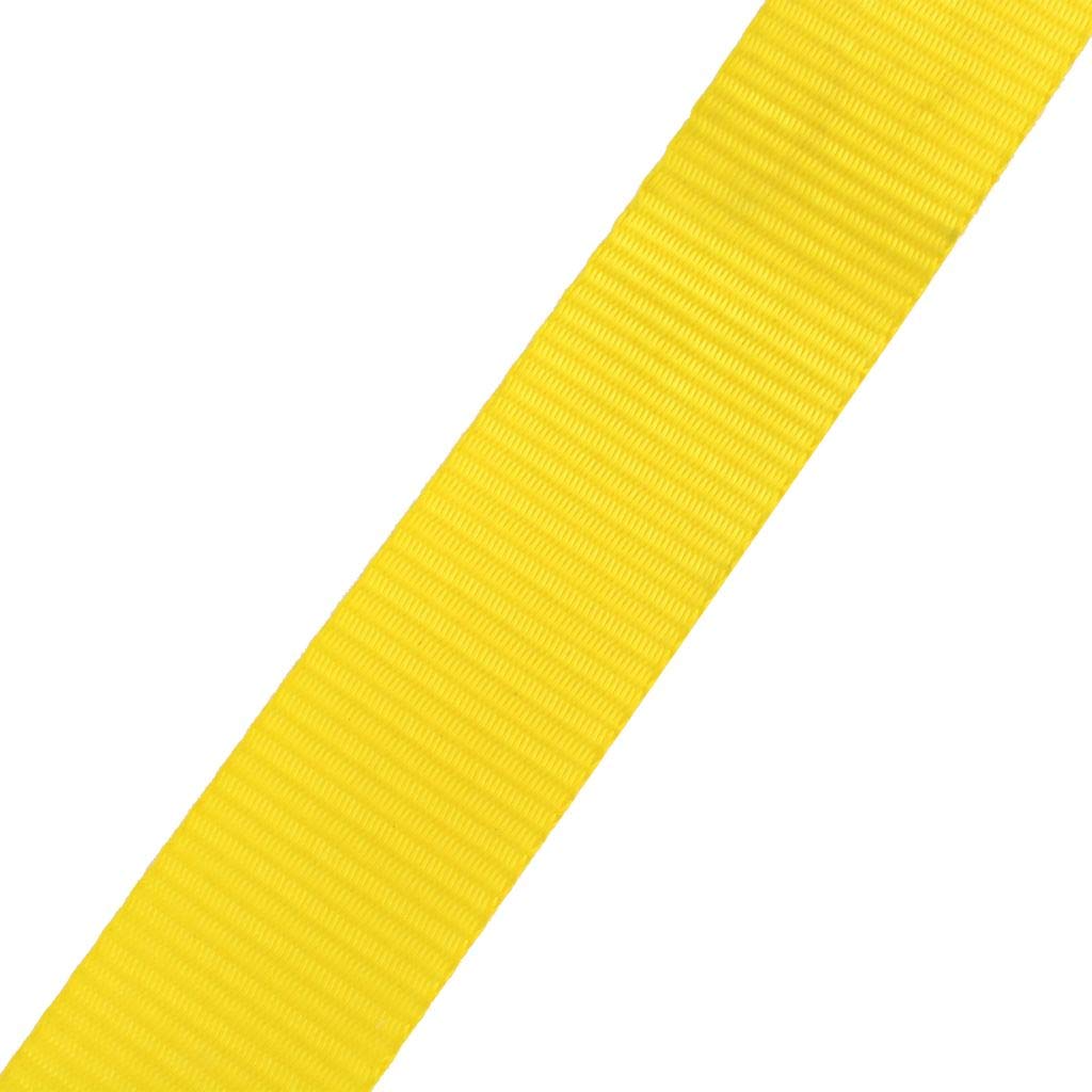 yorten Slackline Polyester Belastbarkeit 150 kg Länge 15 m Breite 50 mm Gelb für Trainieren Beinkraft Bauchmuskeln und Körperstabilität