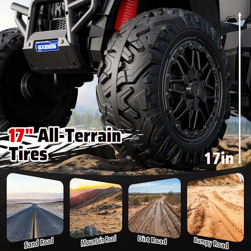 Image of ANPABO 24V XXXL Kids ATV 4 Wheeler Ages 5-14, 4WD & 800W, 200 Lbs, Black