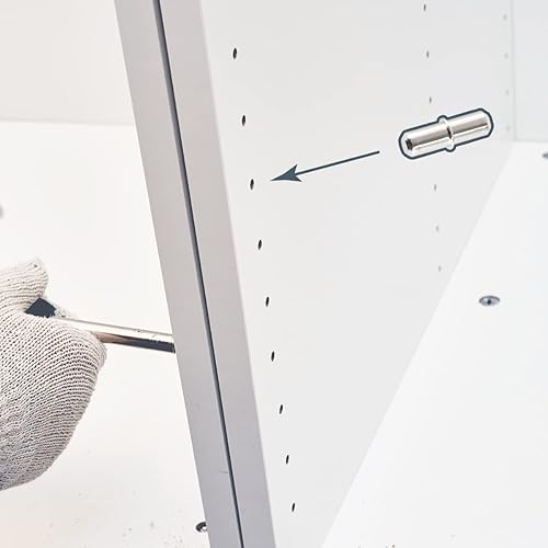 Miniatura 3 de POWERTEC QP1202 - Pernos cilíndricos para estantes (0.197in, 0.197in, níquel)