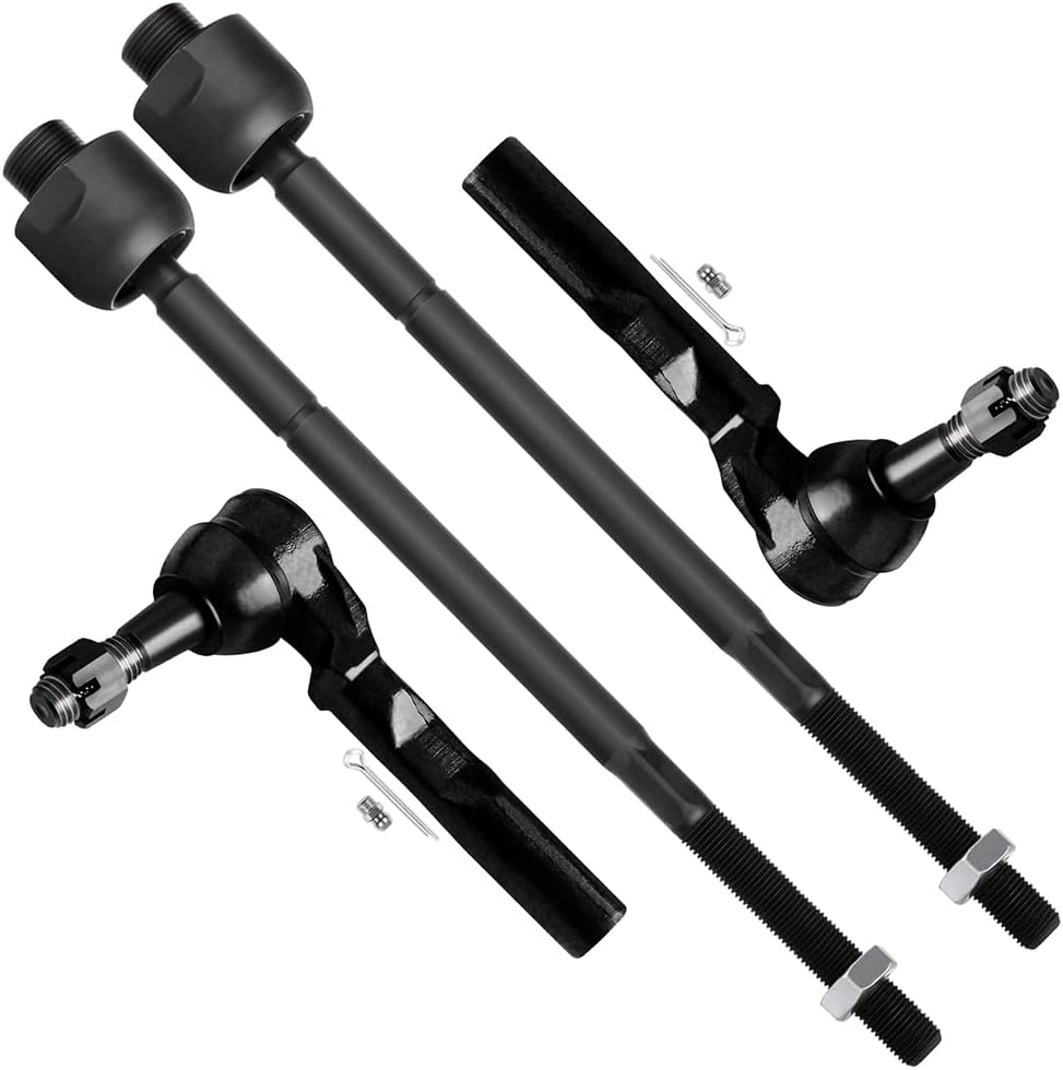 SCITOO 4pcs Suspension Kit Fit 2003-2005 For Chevrolet Express 2500 2003-2014 Express 1500 w/Parts Outer Inner Tie Rod End