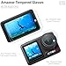 AMAZEAR Lens Screen Protector Comatible with DJI Osmo Action 5 Pro (2 Sets), Action5 Pro Accessories Tempered Glass Protector OLED Display, Ultra HD, 9H Hardness, Scratch Resistant, Bubble-Free