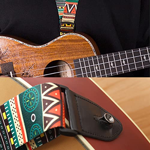 FDCGAS Sangle de Guitare de style ethnique, Sangle pour ukulélé Ajustable, Bandoulière à Guitare avec extrémités cuir PU… - Les Beatles, Paul McCartney, John Lennon, RIngo Starr, George Harrison FDCGAS Sangle de Guitare de style ethnique, Sangle pour ukulélé Ajustable, Bandoulière à Guitare avec extrémités cuir PU… – Image 6