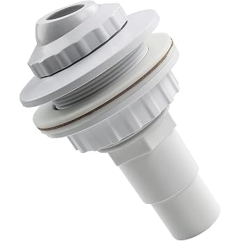 MEISO Pool Inlet Nozzle Inlet Nozzle for Steel Wall Pools Return Nozzle with Swivel Head Swimming Pool Sprinkler Return Device Hose Connection 32 mm/38 mm Pool Accessories White