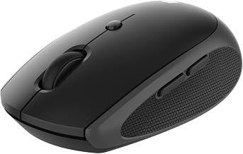 Portronics Toad 30 Wireless Mouse with 2.4 GHz Connectivity, USB Receiver, 6 Buttons, Adjustable DPI, Silicon Grip & Ergonomic Design for PC, Laptop, Mac (Black)