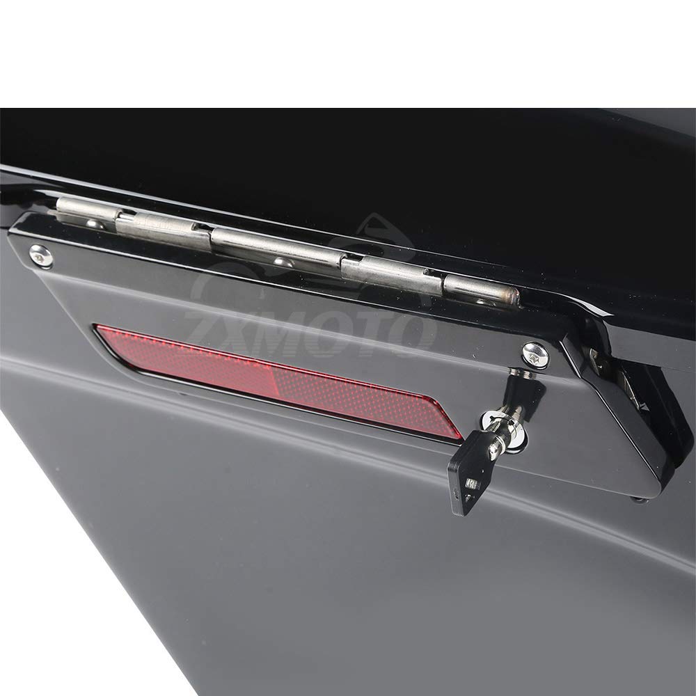 Amazon | ZXMOTO ハードサドルバッグ ブラックラッチキーセット