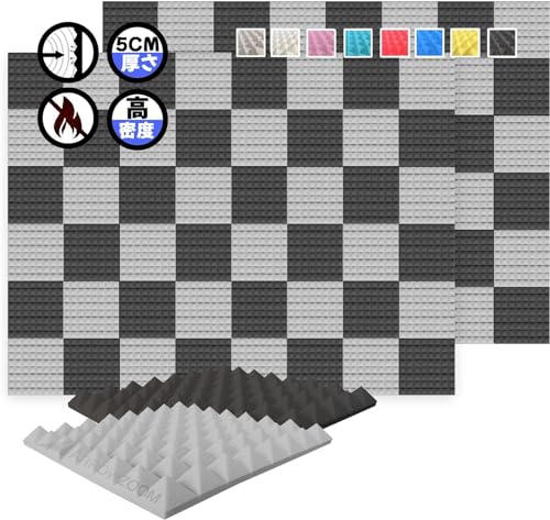 スーパーダッシュ 新ピラミッド しい 96 ピース 防音 遮音 密度26s/m3 作品 吸音材 楽器 緩衝材 防音材 音響泡断熱治療 消音 超強力 騒音 スタジオ 吸音材質 室内装飾 防音対策 500 x 500 x 50 mm 縮状態出荷 スタジオレコー