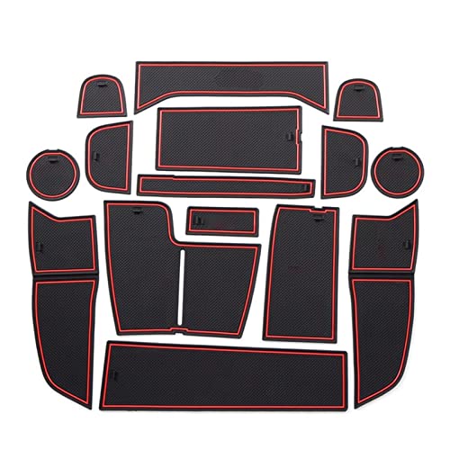 Tapis de fente de porte anti-dérapant voiture Ford Focus 2019 coussin rouge