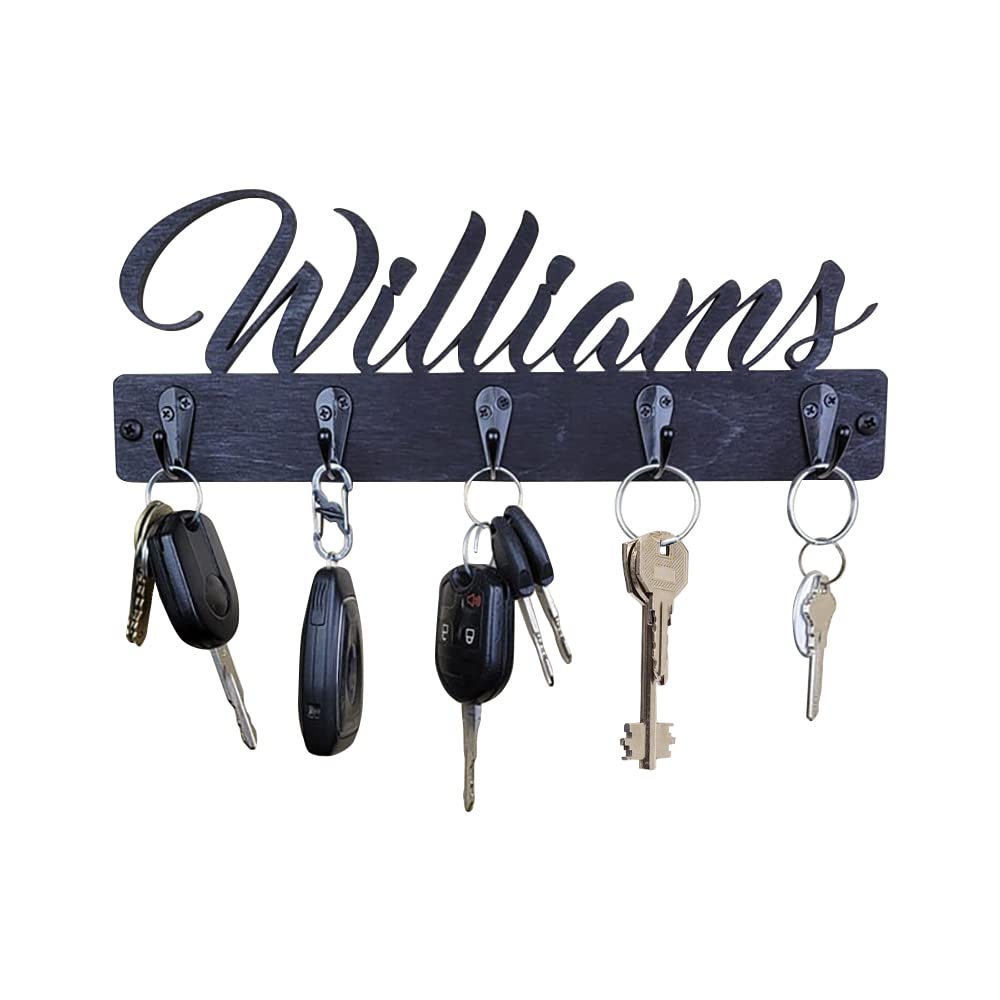 Certykllp Personalized Name Key Holder for Wall Cuztomized Housewarming Gift Cuztom Wedding Gifts for Couples Key Hanger Wall Key Rack New Home Décor (Name Key Holder)