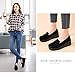Women's Comfortable Soft Thick Height-Enhancing Loafers, Fashionable Slip-on Comfortable Suede Lightweight Walking Shoes (Black, Adult, Women, 4.5, Numeric, US Footwear Size System, Medium)