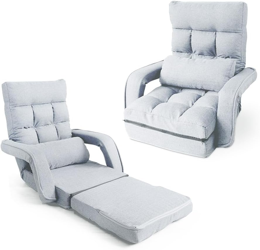 座椅子 4WAY リクライニングソファ 折りたたみ座いす 2人掛け【ライト 座椅子 4WAY リクライニングソファ 折りたたみ座いす 2人掛け【ライト