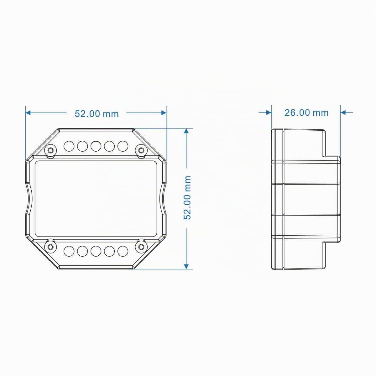 VBLED© "INATUS" SET - Funk Dimmer 12-48V DC incl 4-Kanal Fernbedienung IP20 8A 12V DC = bis 96W / 24V DC = bis 192W