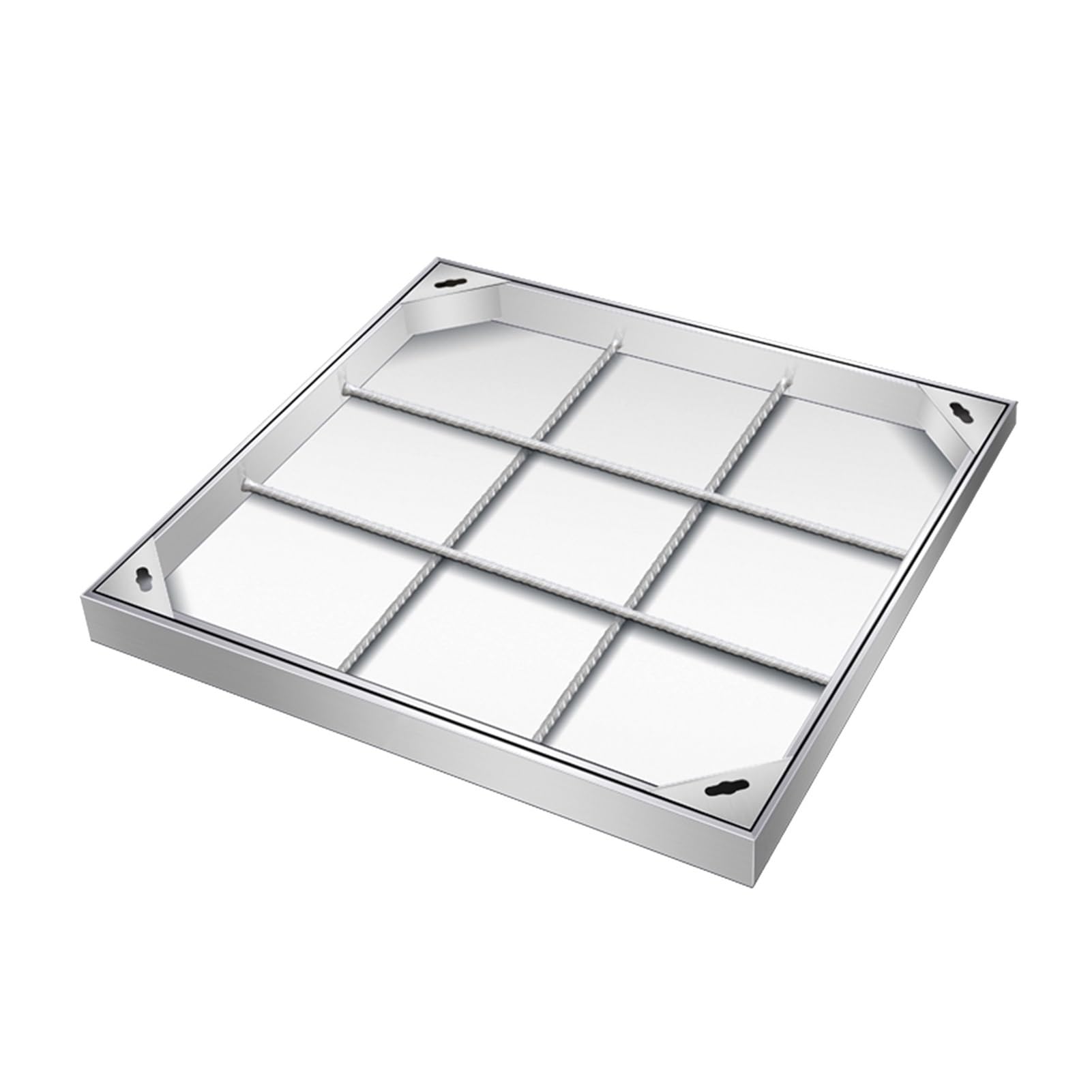 GLDYTVF Stainless Steel Square Access Cover & Frame - Durable Septic Tank Lid for Outdoor Driveways & Drainage Systems, Ideal Inspection Solution for Pit Entrances
