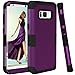 Samsung Galaxy S8 Case, VPR 3 in 1 Hybrid Cover Hard PC Soft Silicone Interior Rubber Scratch Heavy Duty High Impact Shock Absorbing Protective Defender Case for Galaxy S8 2017 (Dark Purple+Black)