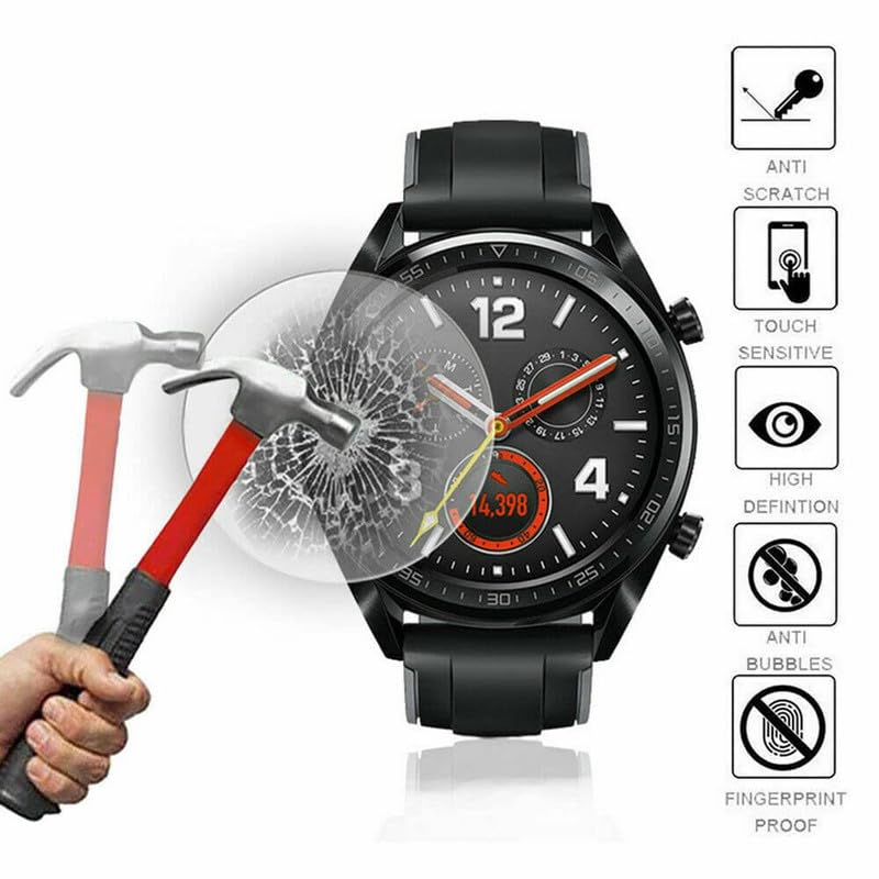 Image of FCS Smart Watch screen guard for CASIO W-800HD-1AV | Pack of 3 | Edge to Edge Coverage | Ultrathin 0.33mm 9H anti shock flexible screen protector