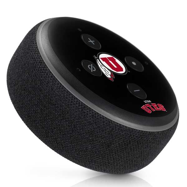 Skinit Decal Audio Skin Compatible with Amazon Echo Dot 3 - Officially Licensed University of Utah Utes Logo Design