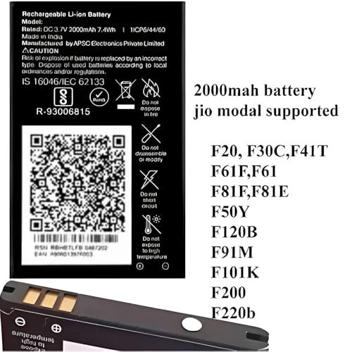 Image of Original BL-5C 2000mAh Battery AC-20F Compatible with JIO Bharat B1 4G::KARBON K2::JIO PHONE2 4G::JIO PRIMA2 4G::JIO Bharat B2 4G