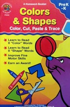 Paperback Colors & Shapes (Color, Cut, Paste, & Trace) Book