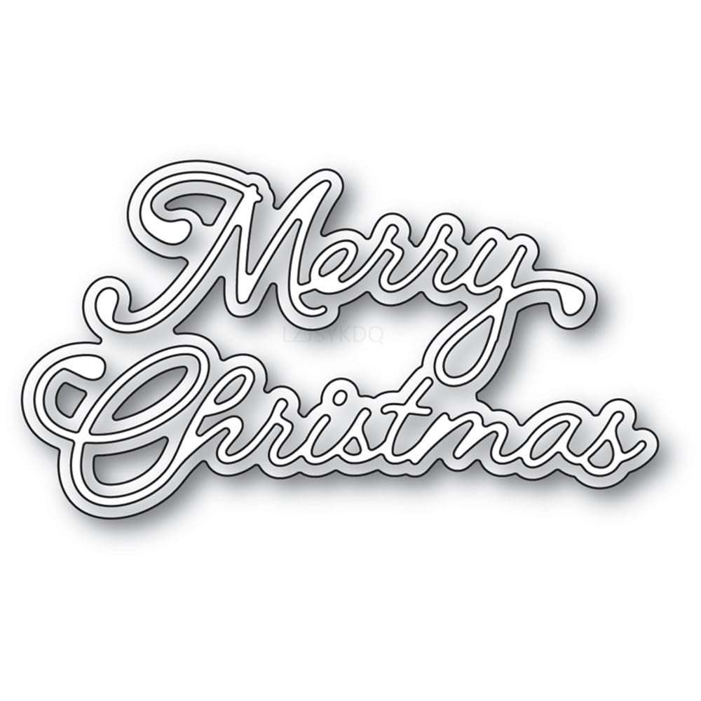 Merry Christmas Die Cuts - Metal Cutting Dies For Card Making & Scrapbooking