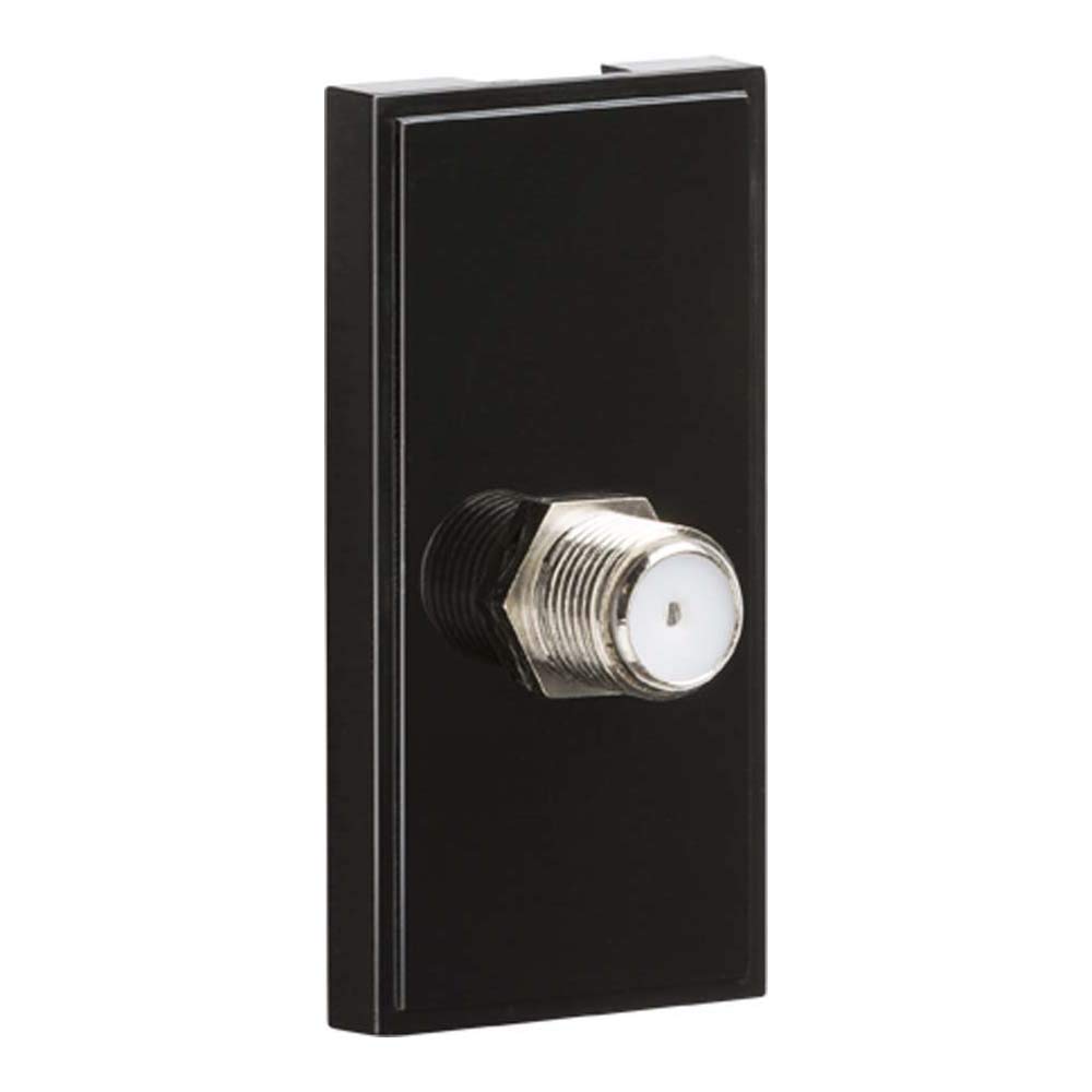 Knightsbridge NETSATBK SAT TV Outlet Module, Black, 25 mm x 50 mm