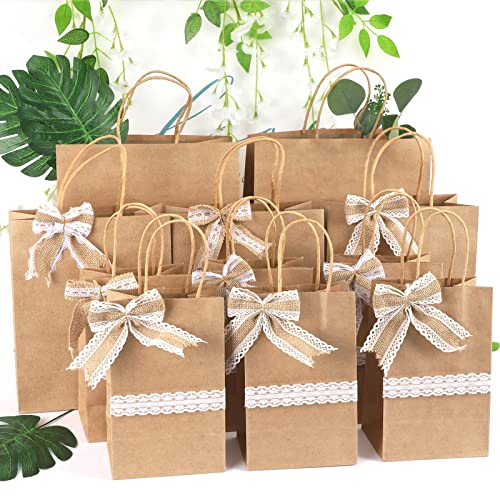 Tomnk Tomnk 120Pcs Brown Paper Bags With Handles Assorted Sizes Mixed Sizes Bulk Kraft Paper Gift Merchandise Bags For Business thumb #4
