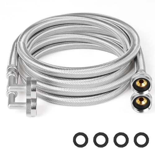 KEOKLE Washing Machine Hoses,4ft 2pack 3/4
