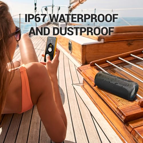 Wireless Waterproof Bluetooth Speaker - Portable Speaker Loud with Built-in Subwoofer and - image 6