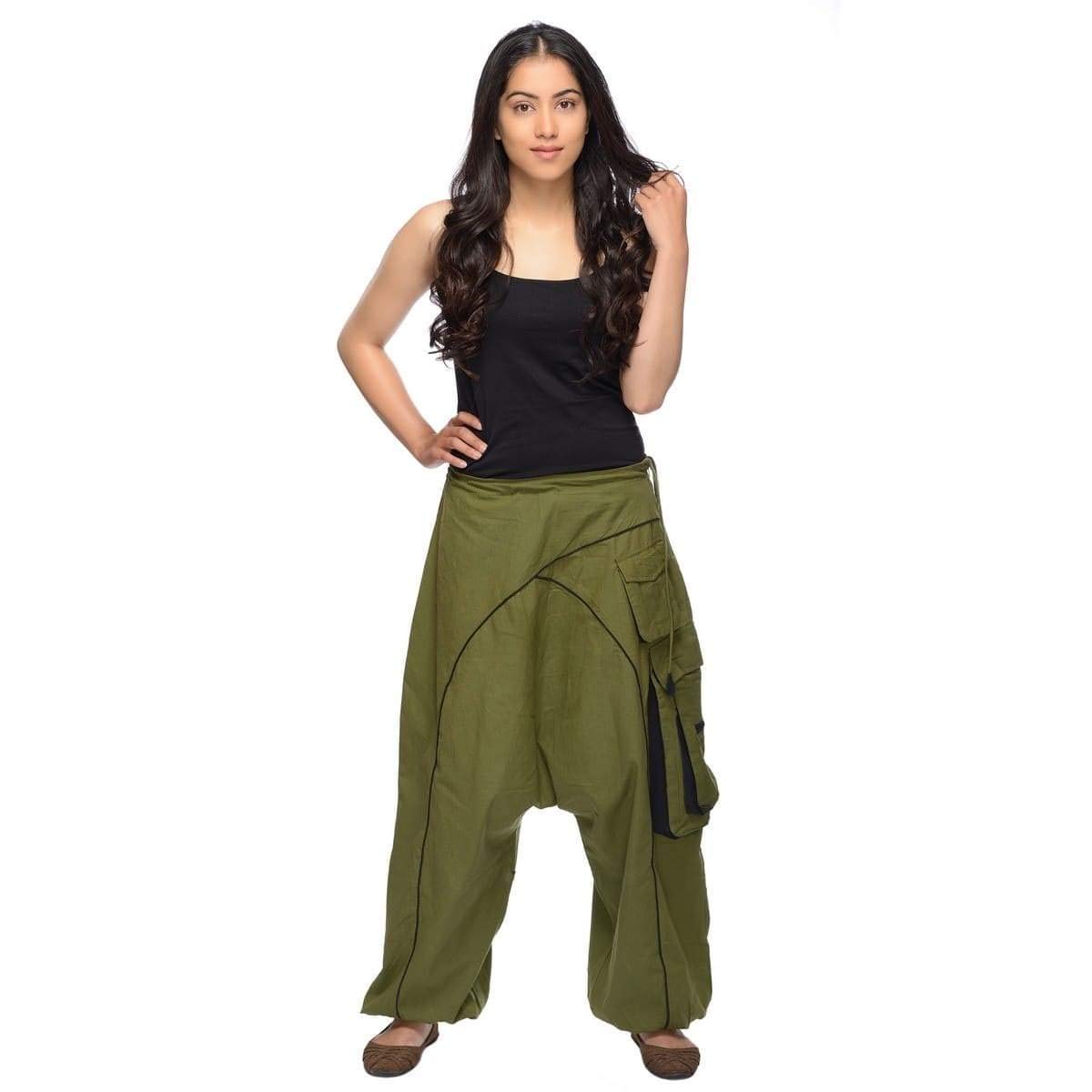 Simandra Pantalón Harem o Herén, Pantalones Aladin, Bombachos para Mujeres/Hombres para Todo el año