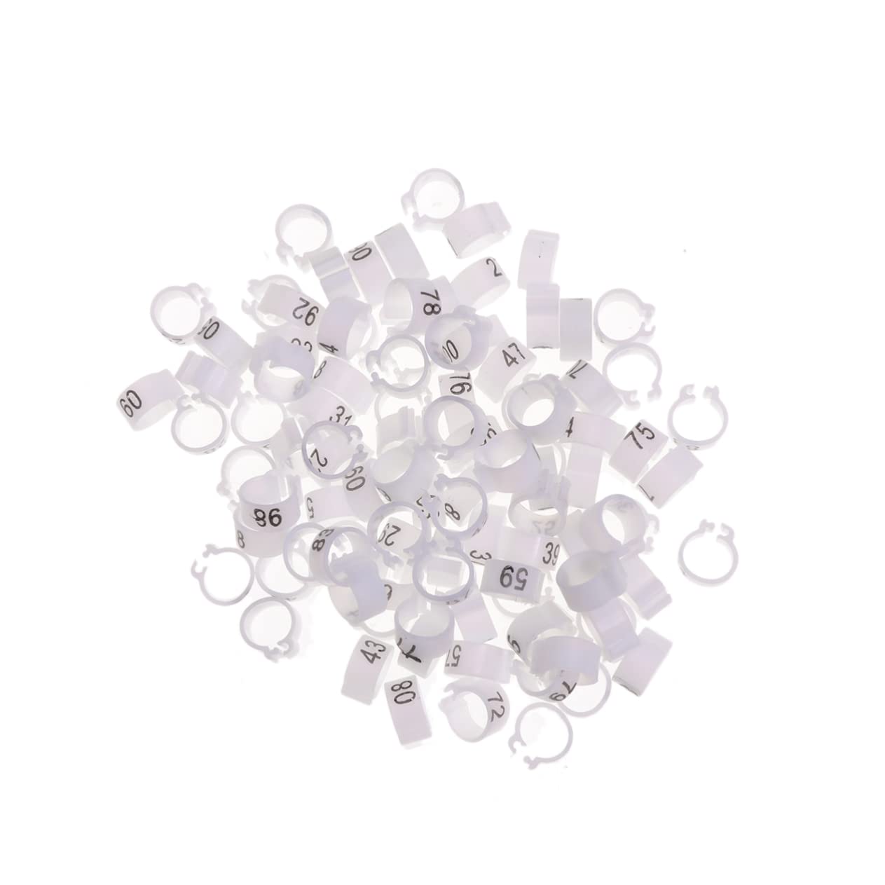 GALPADA 100PCS Bird Foot Rings for Pigeons and Parrots Identification Rings Mixed Colors for Bird Owners and Supplies Safe for Cockatiels and Parakeets Random Color