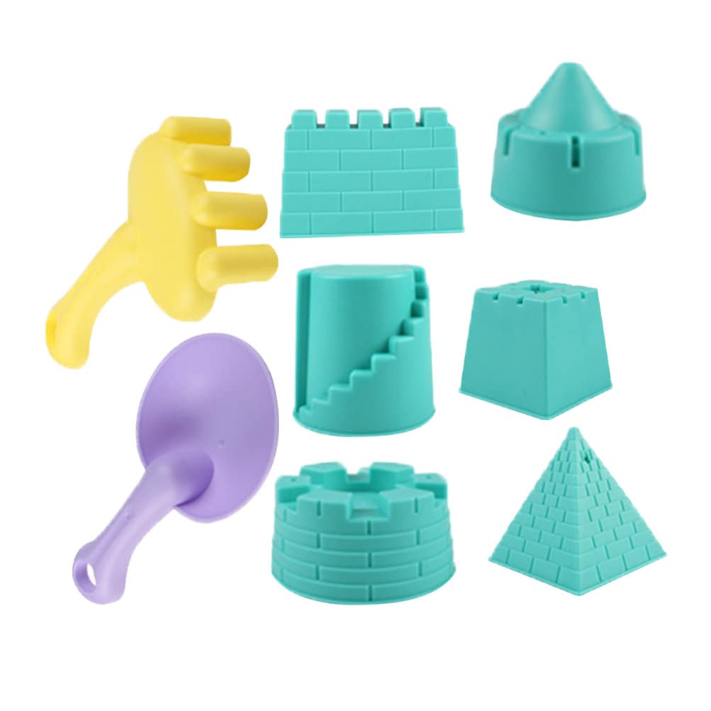 Toyvian Kid Beach Toys Set Sand Mould Play Toys Sand Castle Building Kit Plastic Shovel Rake Colourful Summer Sandpit Tools for Girls Boys