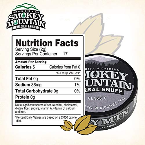 smokey mountain herbal long cut  5 can sampler box - straight classic wintergreen arctic mint amp cherry - tobacco free and nicotine free snuff